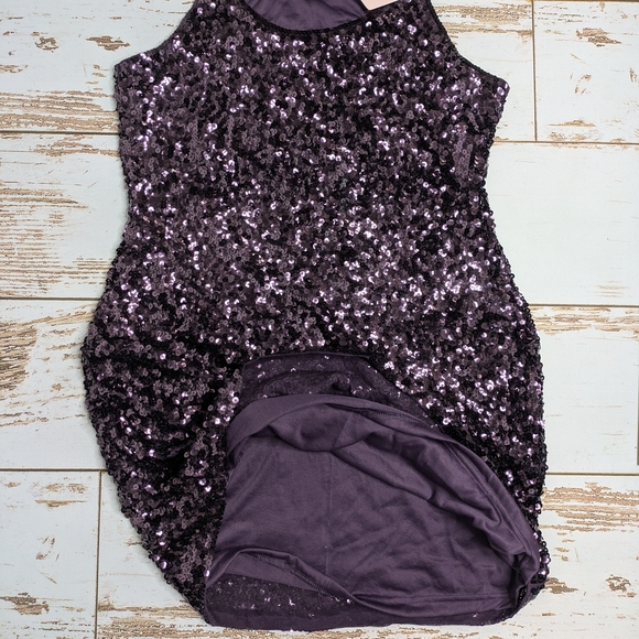 Elegant Purple Sequin Dress - Picture 6 of 10